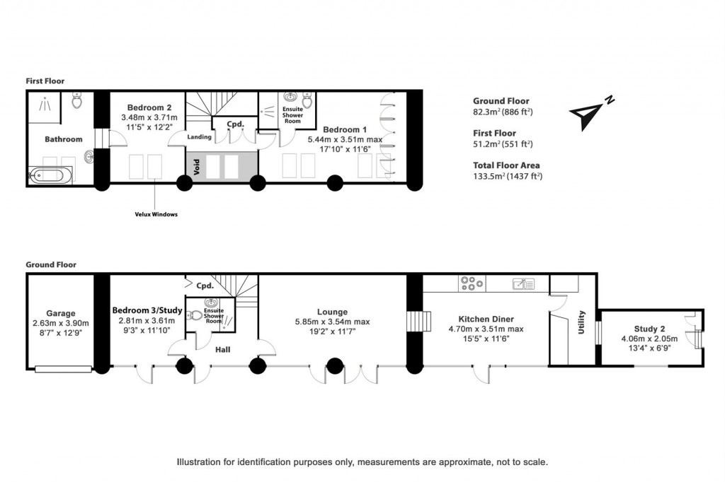 Floorplans For Sawpit Lane, Dartington, Totnes
