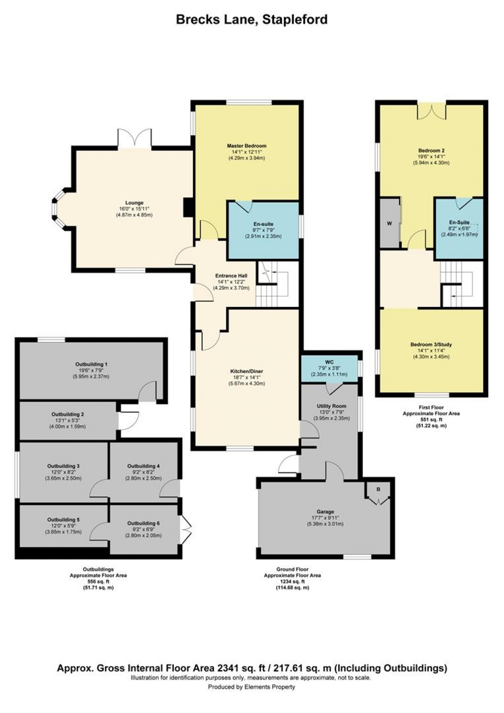 Floorplans For Brecks Lane, Stapleford