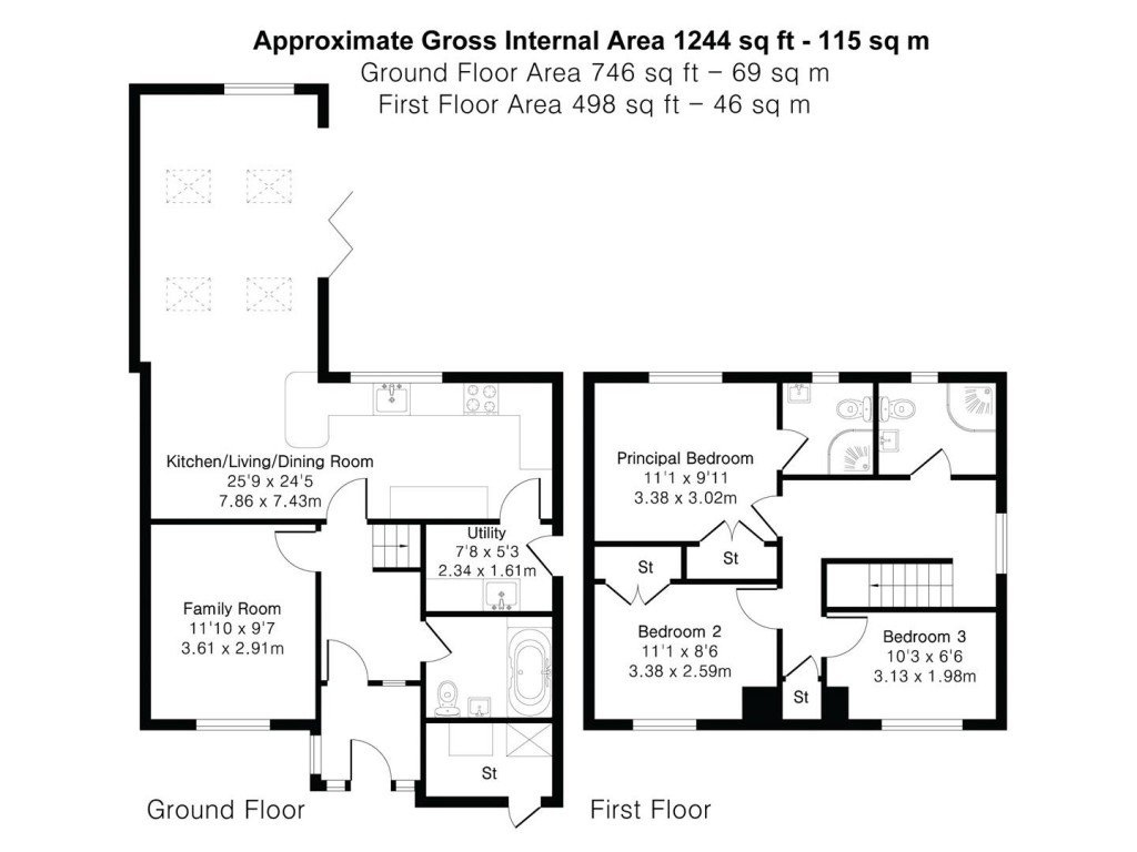 Floorplans For Parsonage Way, Linton, Cambridge