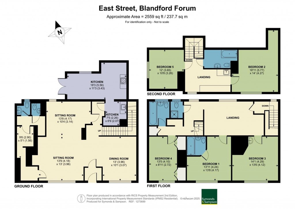 Floorplans For East Street, Blandford Forum