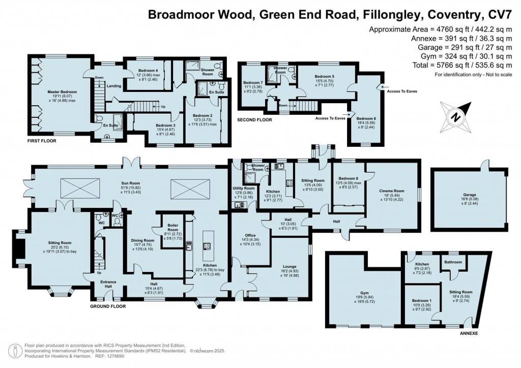 Floorplans For Green End Road, Fillongley, CV7