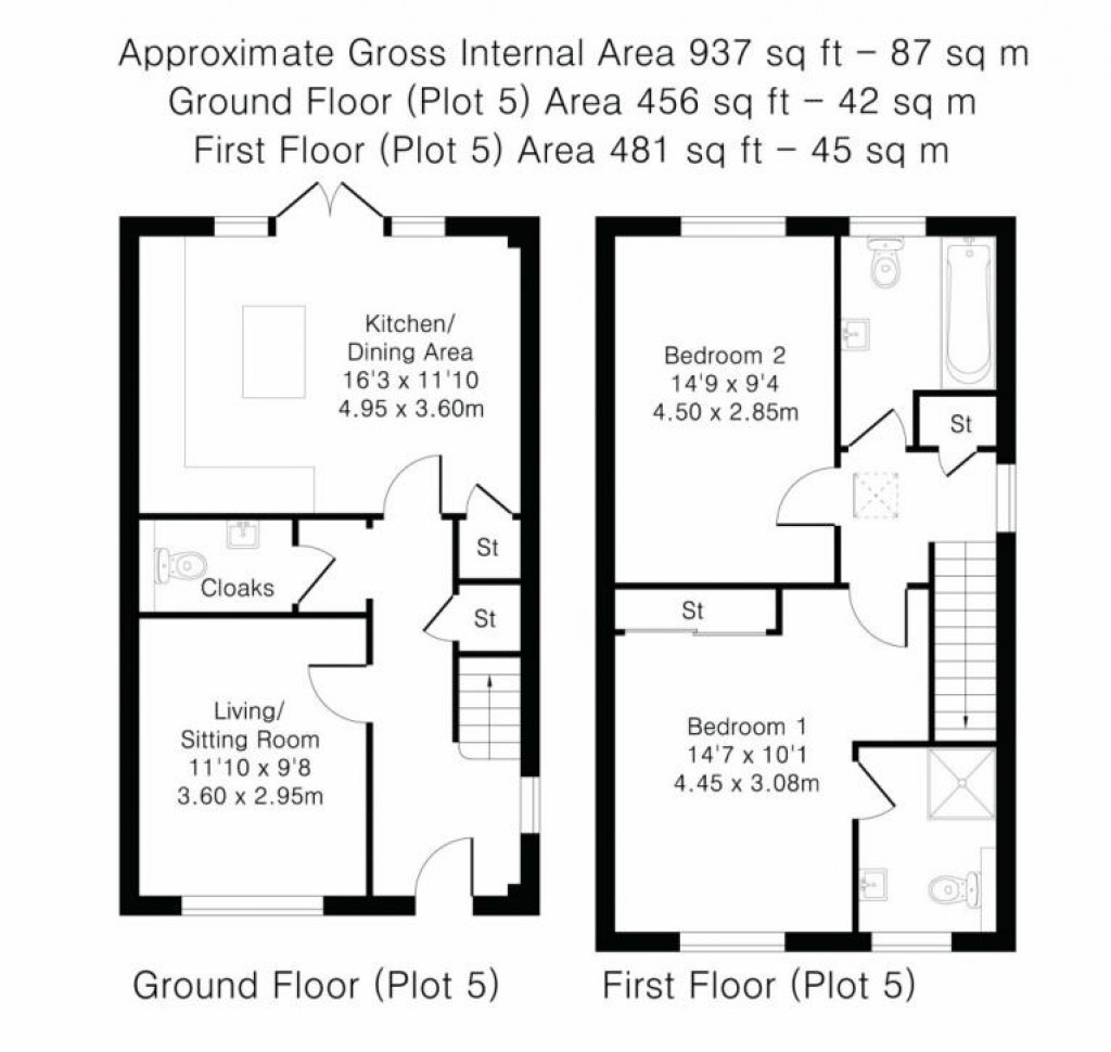 Floorplans For Halls Close, Braughing