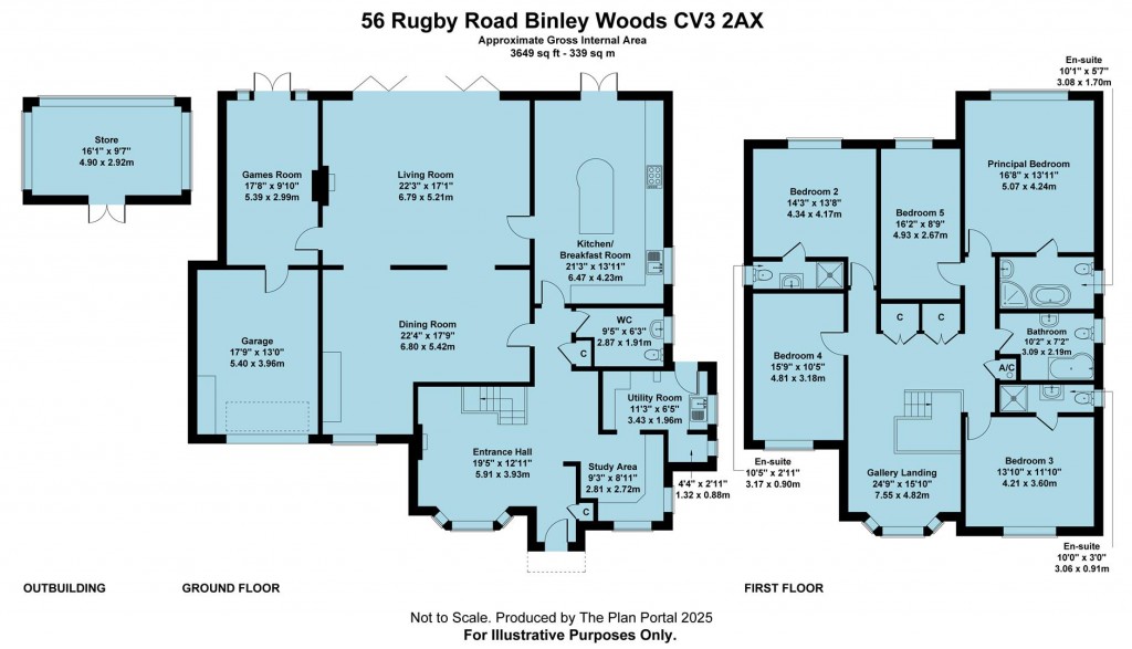Floorplans For Rugby Road, Binley Woods, Coventry, CV3