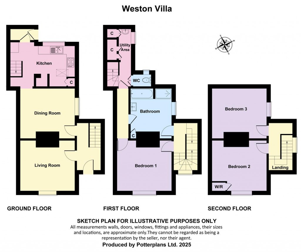 Floorplans For Totland Bay, Isle of Wight