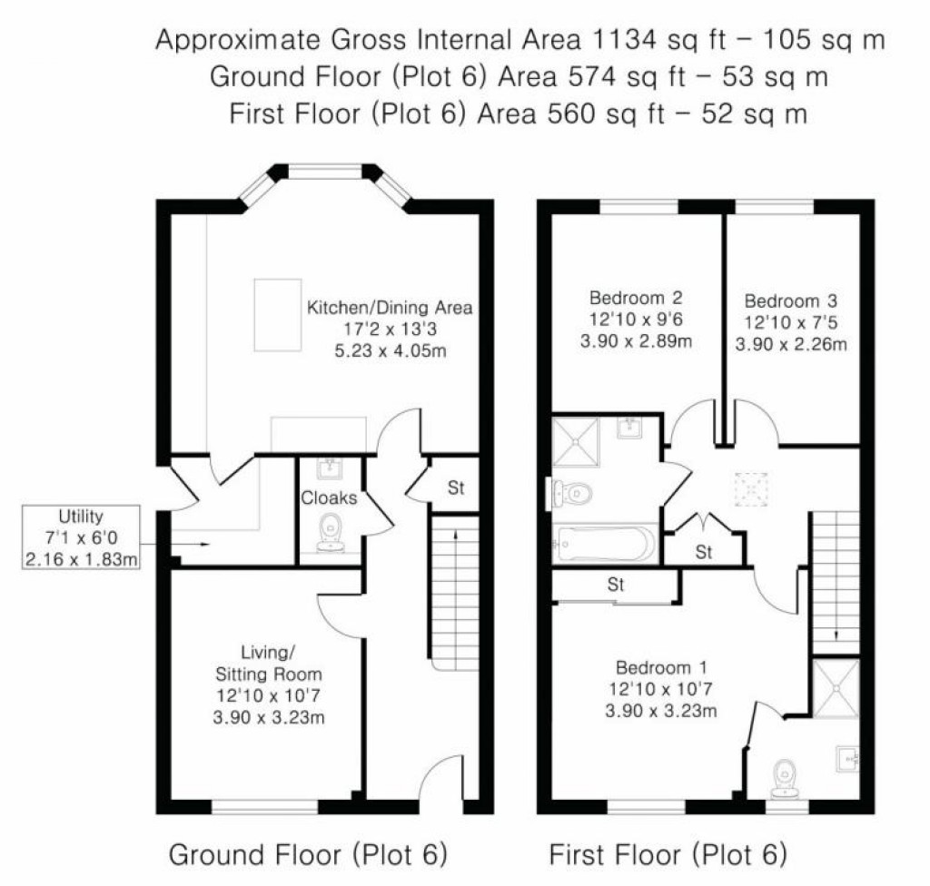 Floorplans For Halls Close, Braughing
