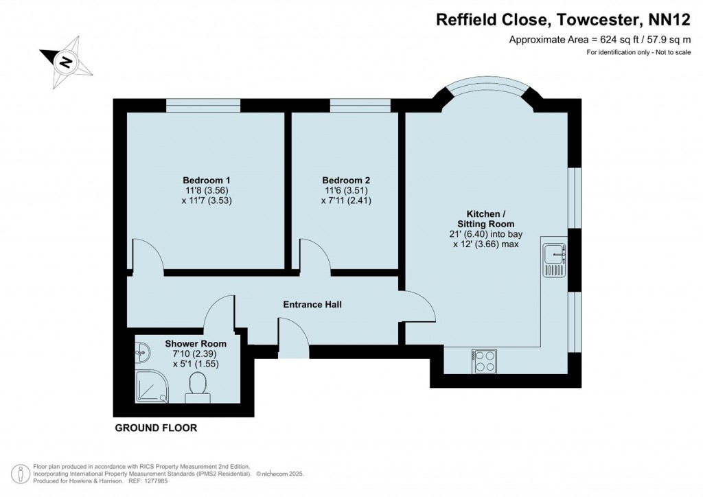 Floorplans For Reffield Close, Towcester, NN12