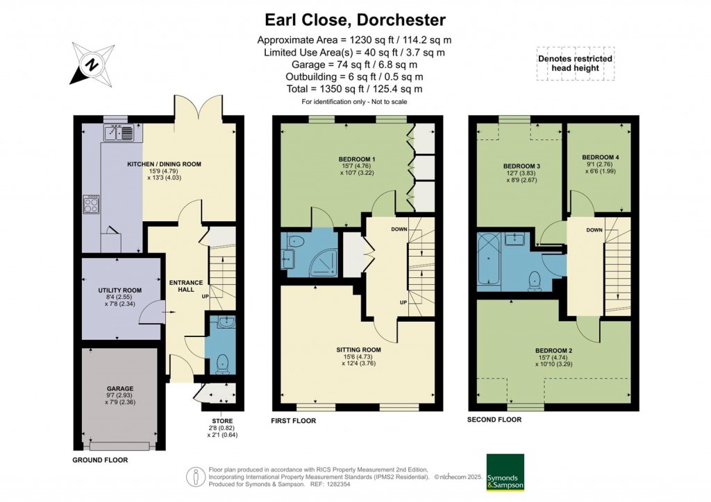 Floorplans For Earl Close, Dorchester