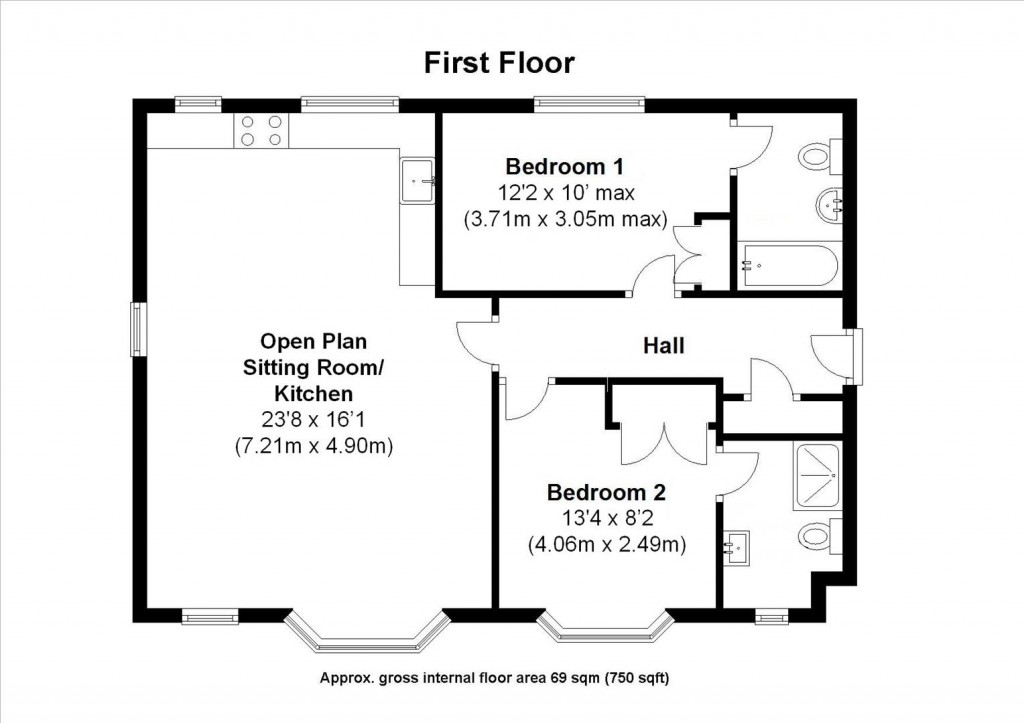 Floorplans For Borough Lane, Saffron Walden