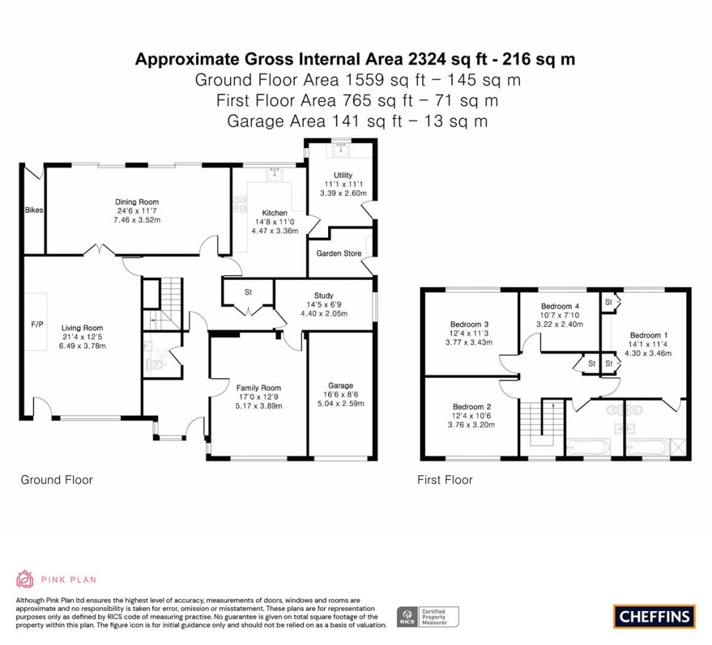 Floorplans For Gough Way, Cambridge