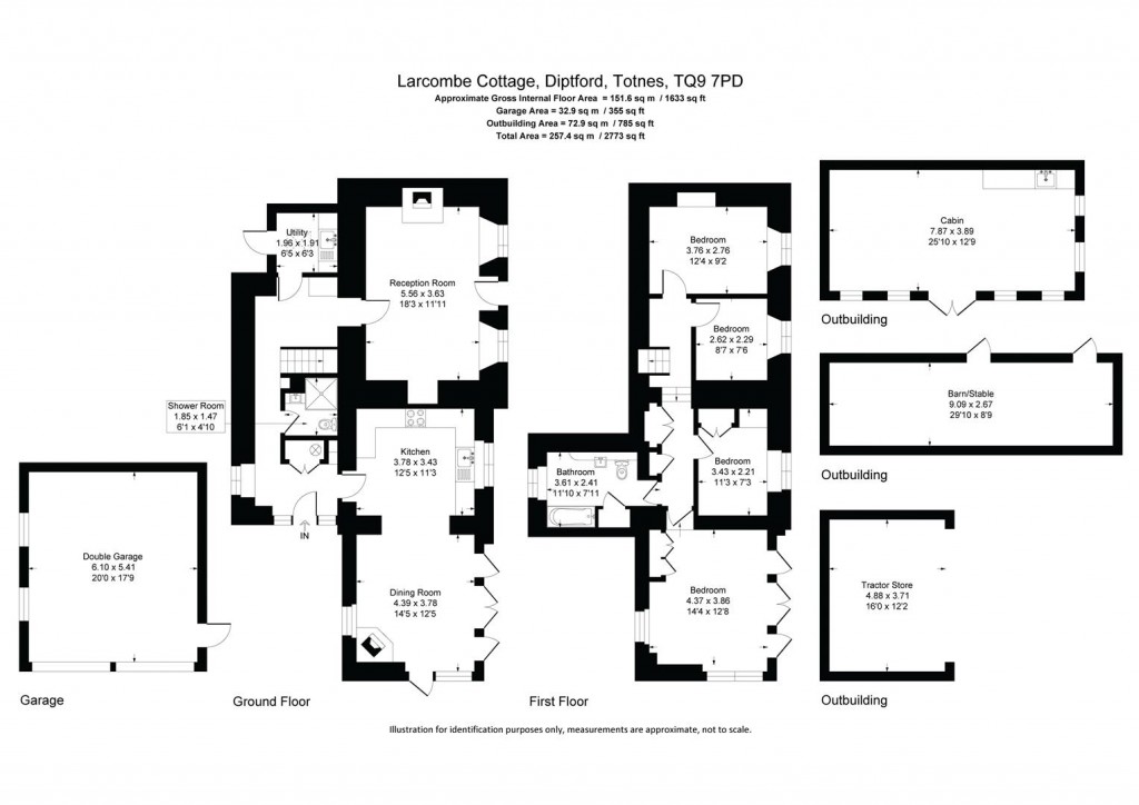 Floorplans For Diptford, Totnes