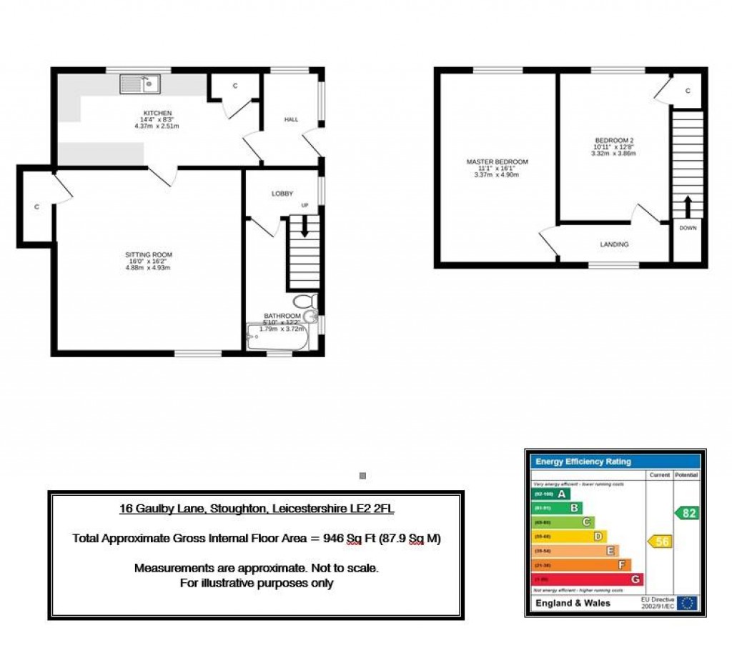 Floorplans For Gaulby Lane, Stoughton, Leicestershire