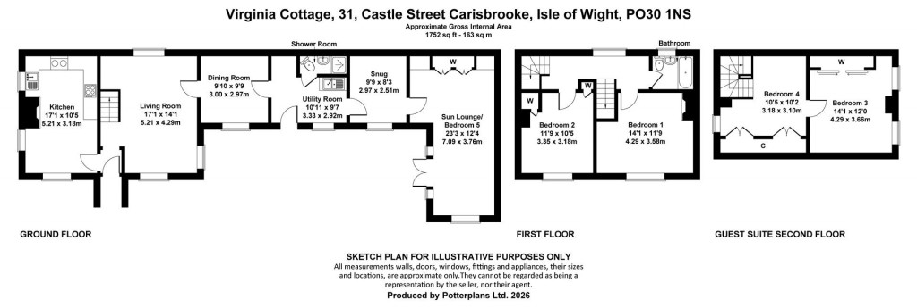 Floorplans For Carisbrooke, Isle of Wight