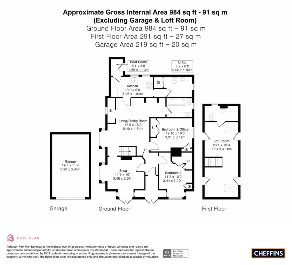 Floorplans For Button End, Harston