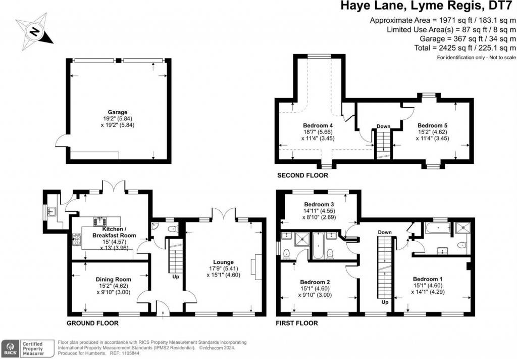 Floorplans For Haye Lane, Lyme Regis
