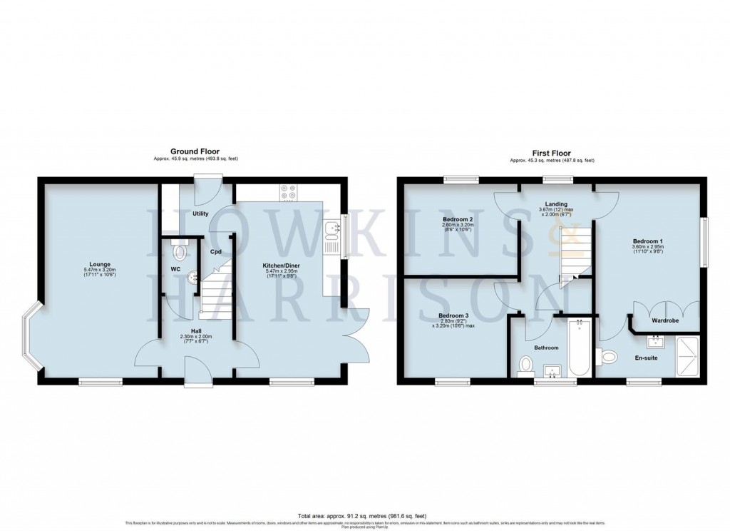 Floorplans For Hurley Place, Huggllescote, LE67