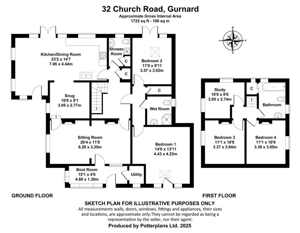 Floorplans For Gurnard, Isle of Wight
