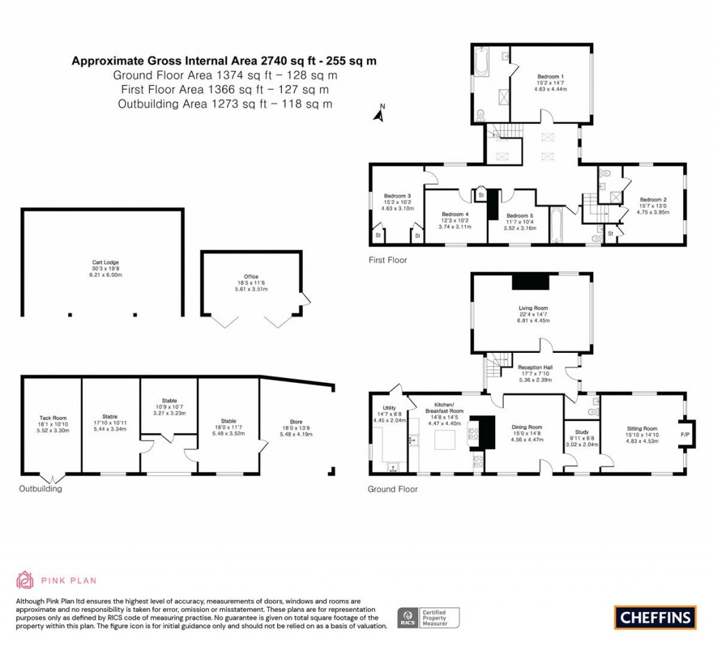 Floorplans For Bilden End, Chrishall