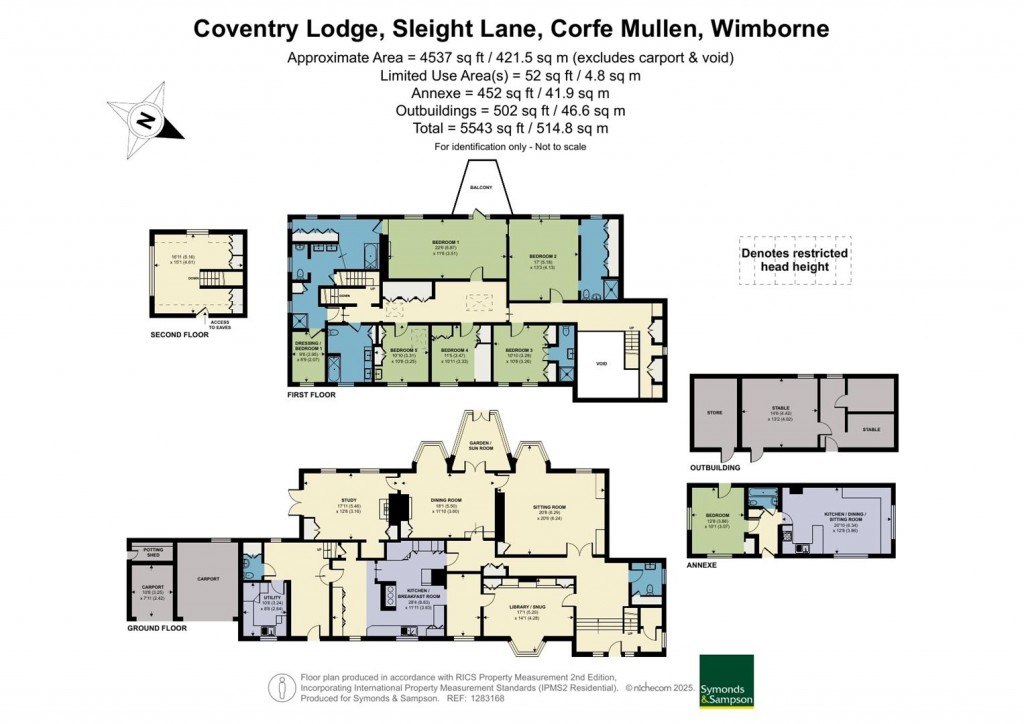 Floorplans For Sleight Lane, Corfe Mullen, Wimborne