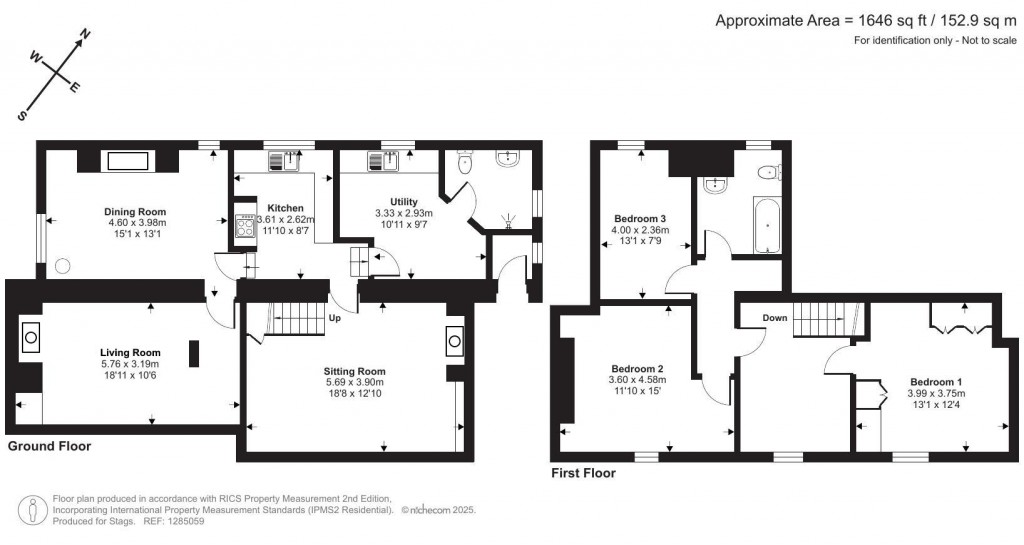 Floorplans For Back Lane, Merton, Okehampton