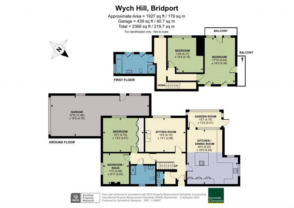 Floorplans For Wych Hill, Bridport, Dorset