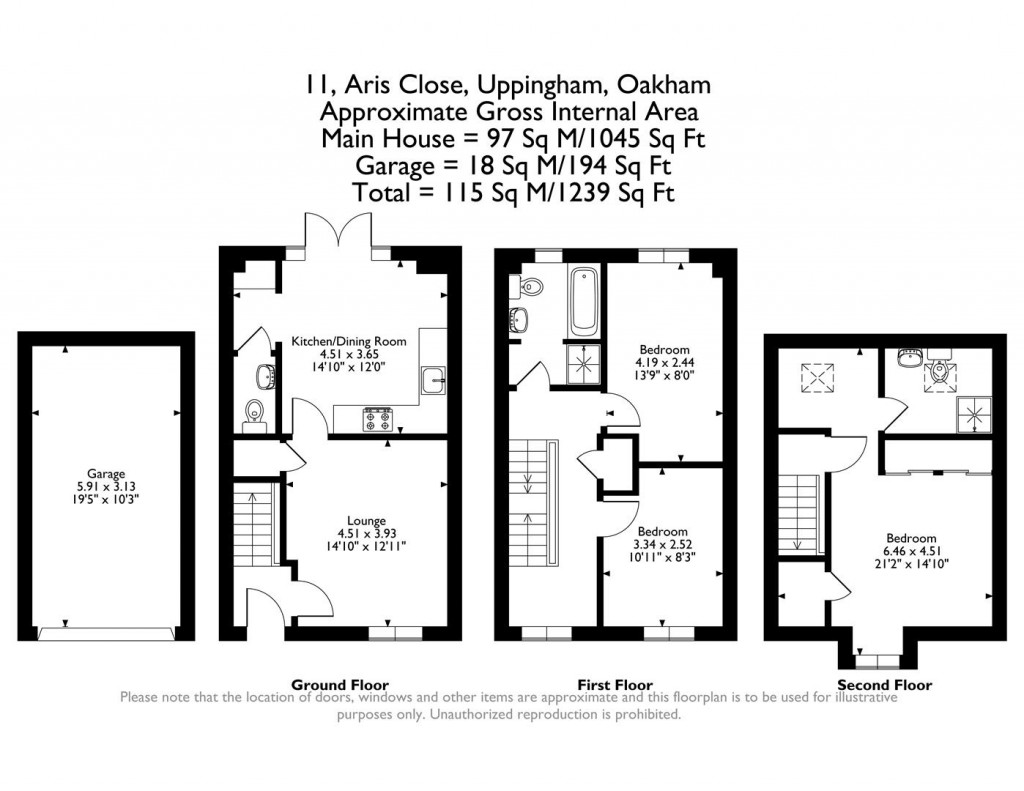 Floorplans For Aris Close, Uppingham, Rutland
