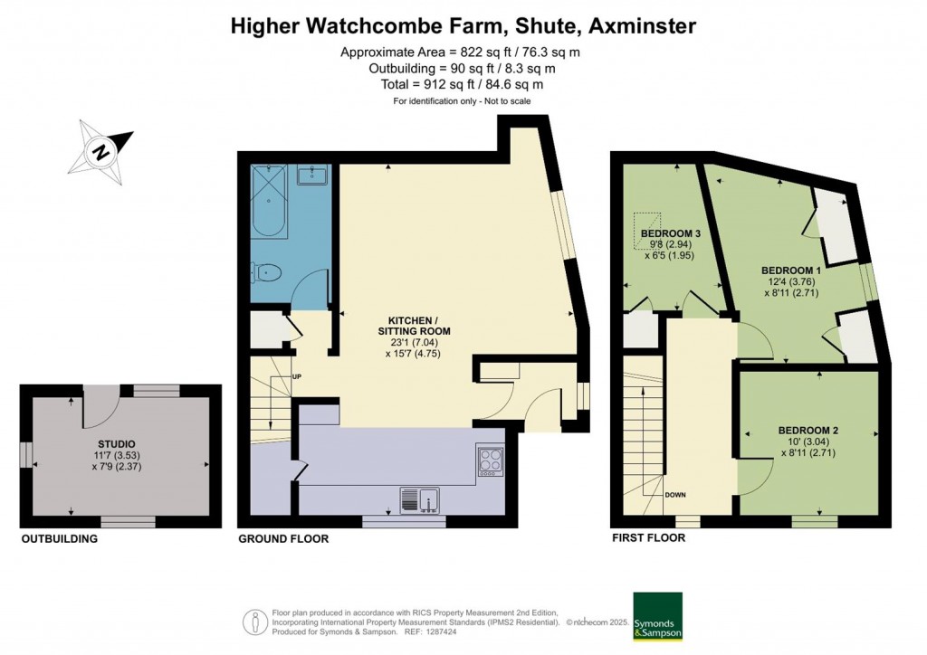 Floorplans For Higher Watchcombe Farm, Shute, Axminster