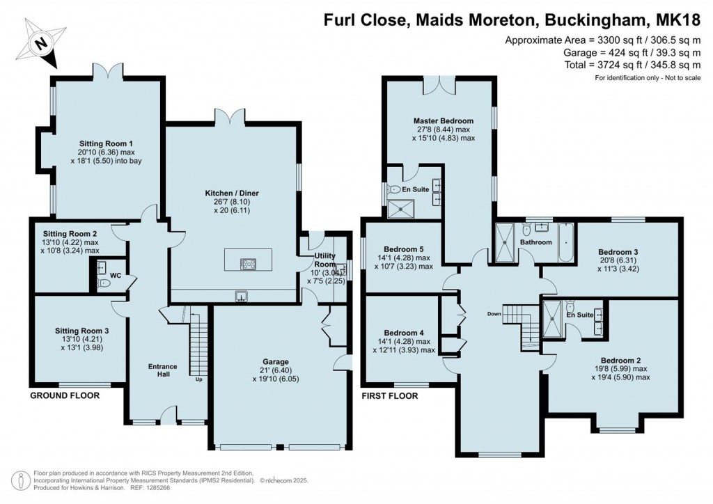 Floorplans For Furl Close, Towcester Road,  Maids Moreton, MK18