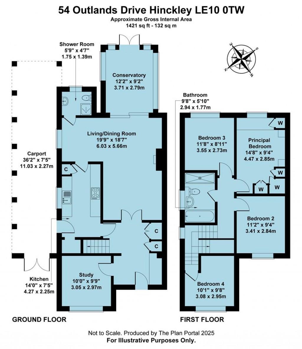 Floorplans For Outlands Drive, Hinckley, LE10