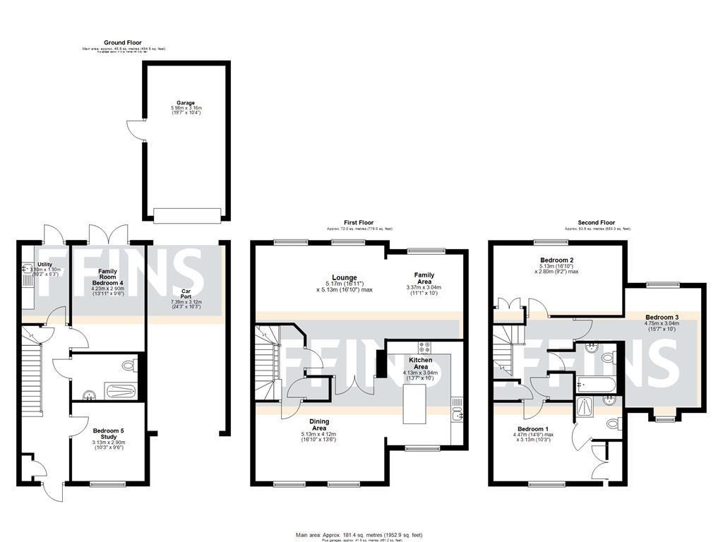 Floorplans For Elderberry Close, Ely