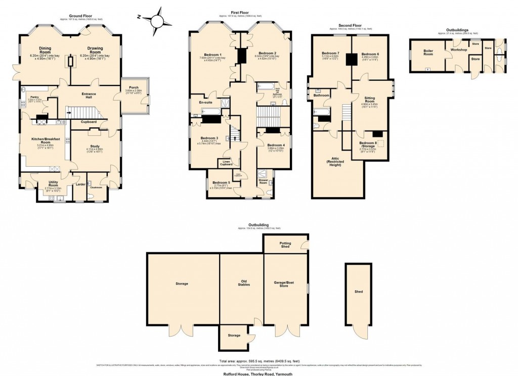 Floorplans For Yarmouth, Isle of Wight