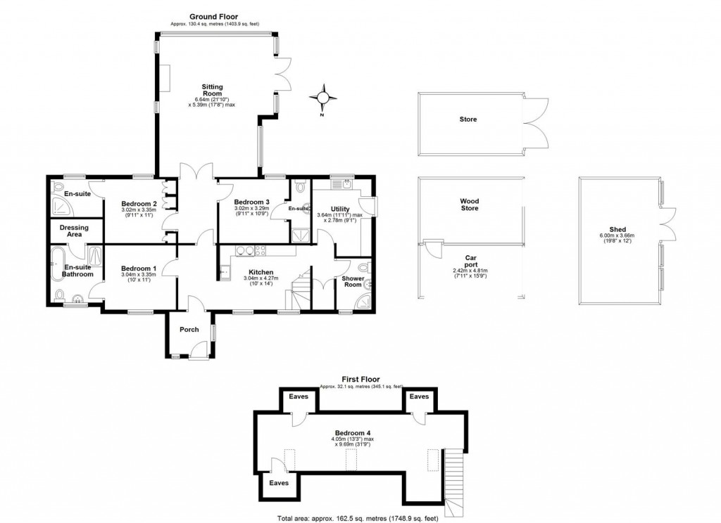 Floorplans For Culver Lane, Rattery, South Brent