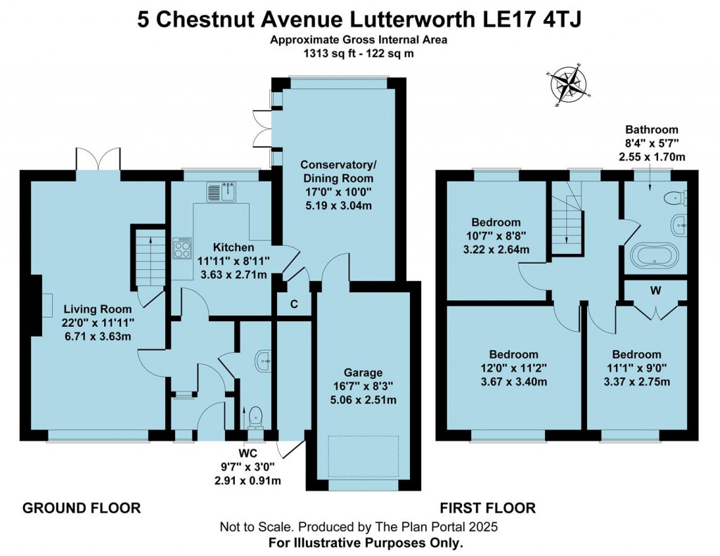 Floorplans For Chestnut Avenue, Lutterworth, LE17