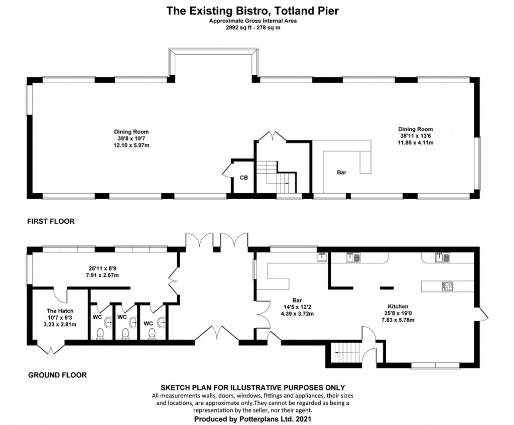 Floorplans For Totland Bay, Isle of Wight