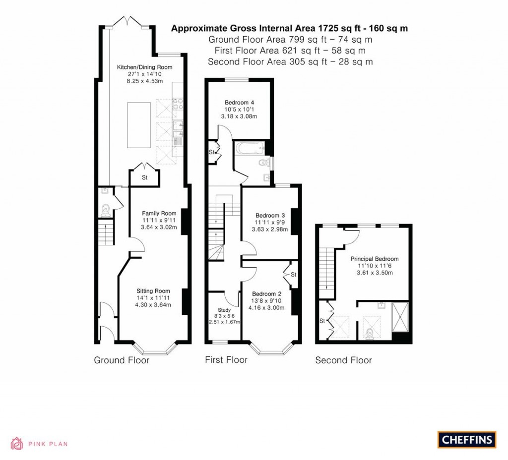 Floorplans For Eltisley Avenue, Cambridge