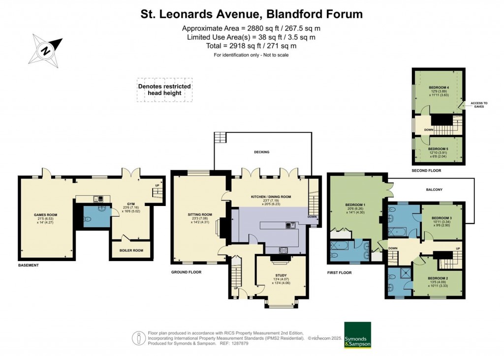Floorplans For St. Leonards Avenue, Blandford Forum