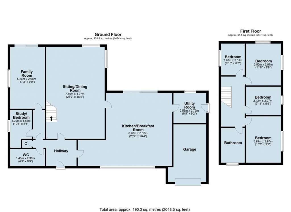 Floorplans For Lady Winefrides Walk, Great Billing, Northampton, NN3
