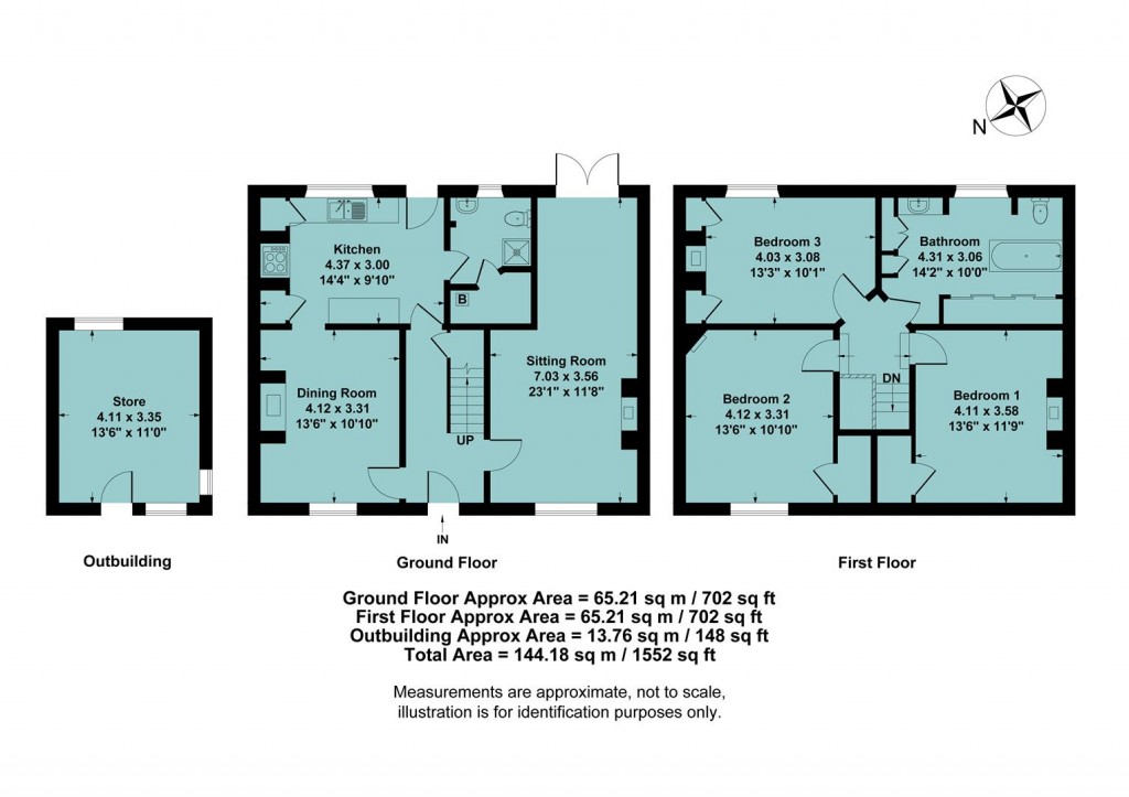Floorplans For Bodicote Cottage, High Street, Bodicote