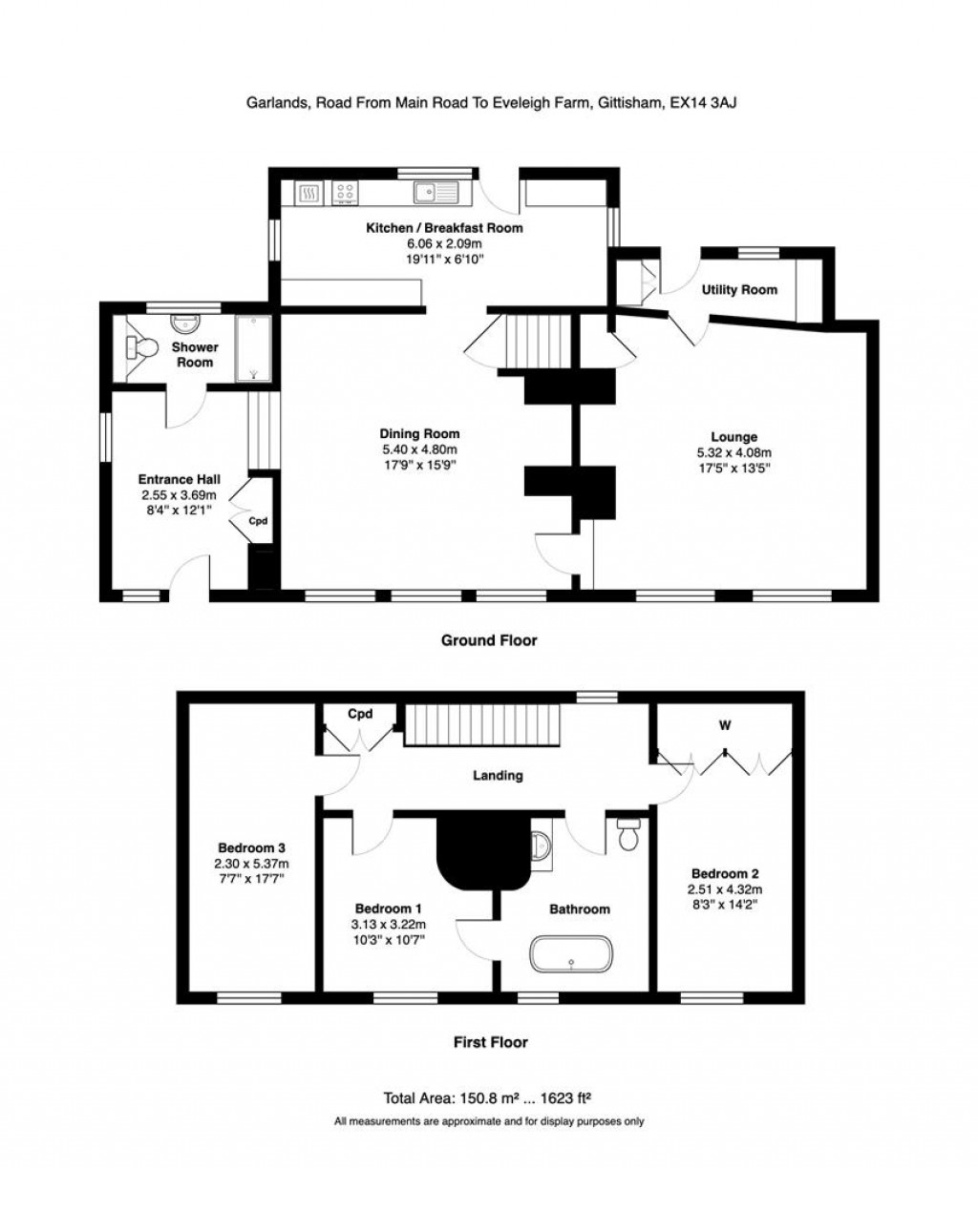 Floorplans For Gittisham, Honiton