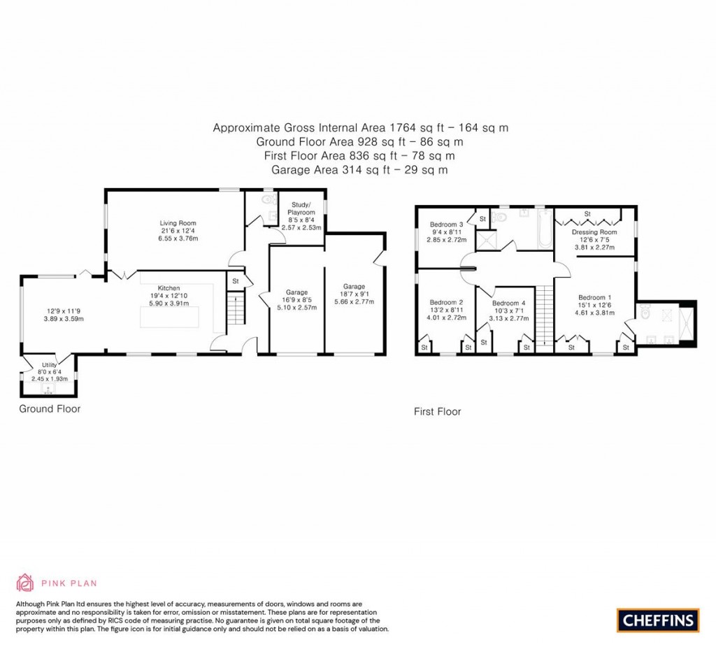 Floorplans For Clifden Close, Arrington