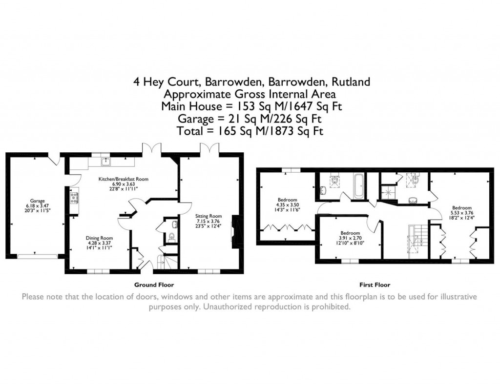Floorplans For Hey Court, Barrowden, Rutland