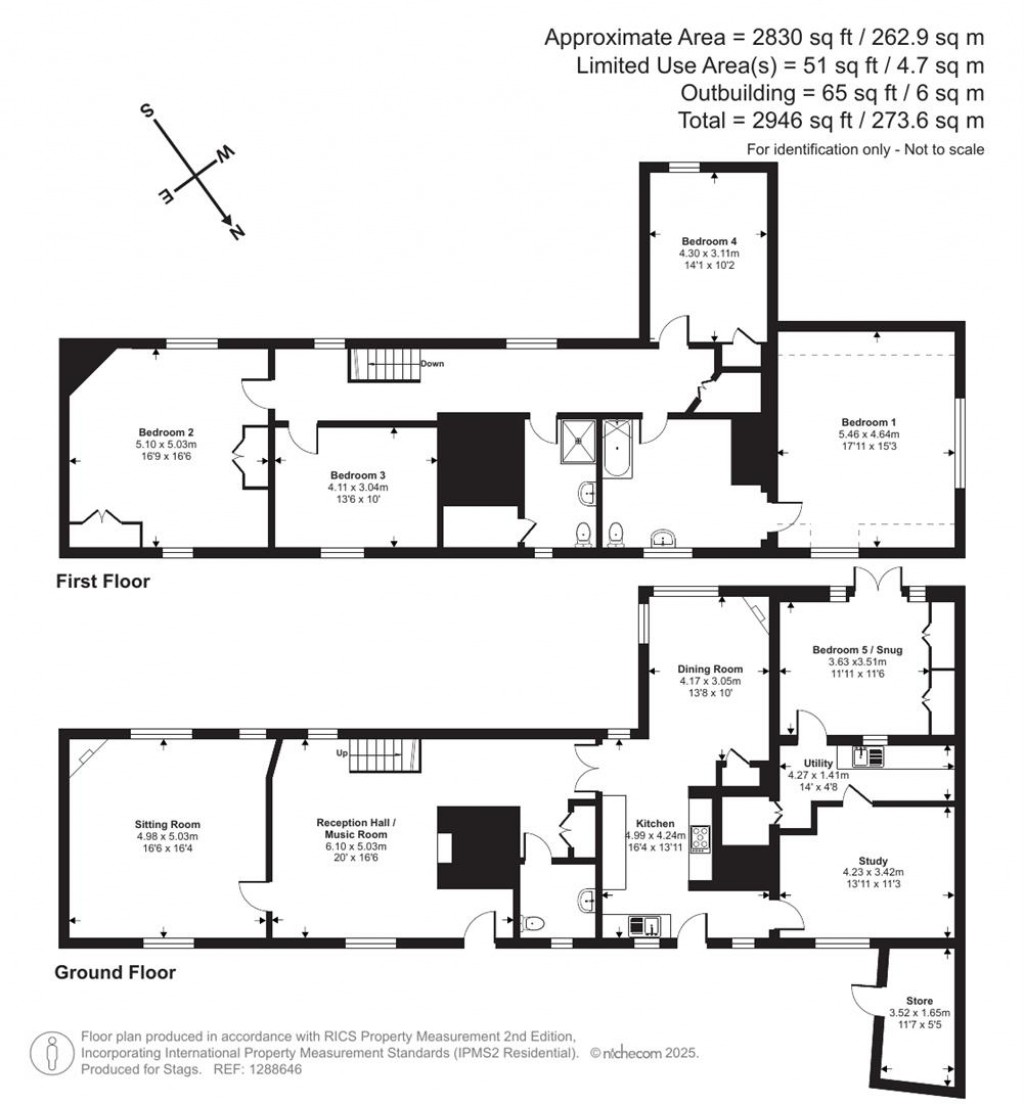 Floorplans For North Street, Haselbury Plucknett, Crewkerne
