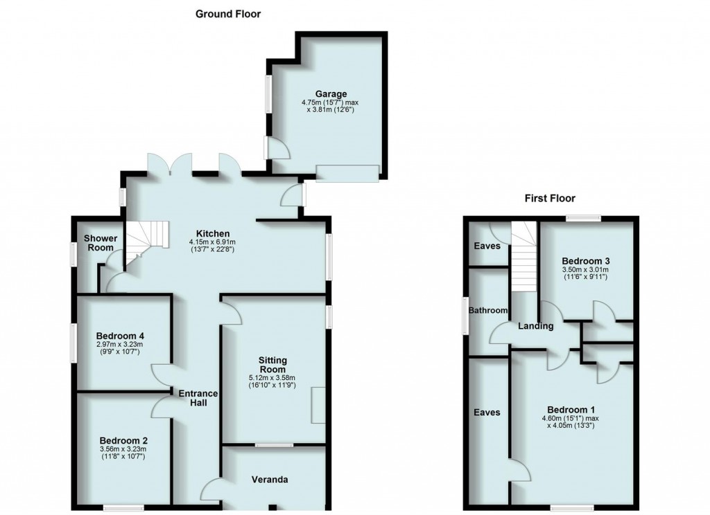 Floorplans For School Street, Church Lawford, Rugby