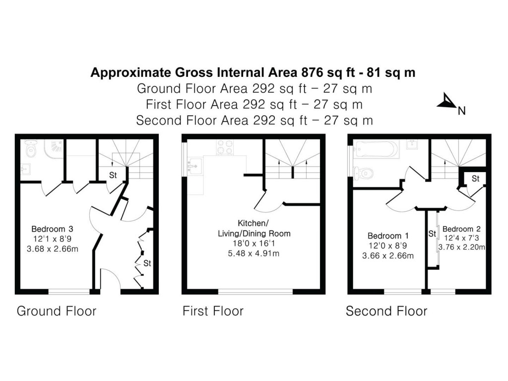 Floorplans For Thaxted Road, Saffron Walden