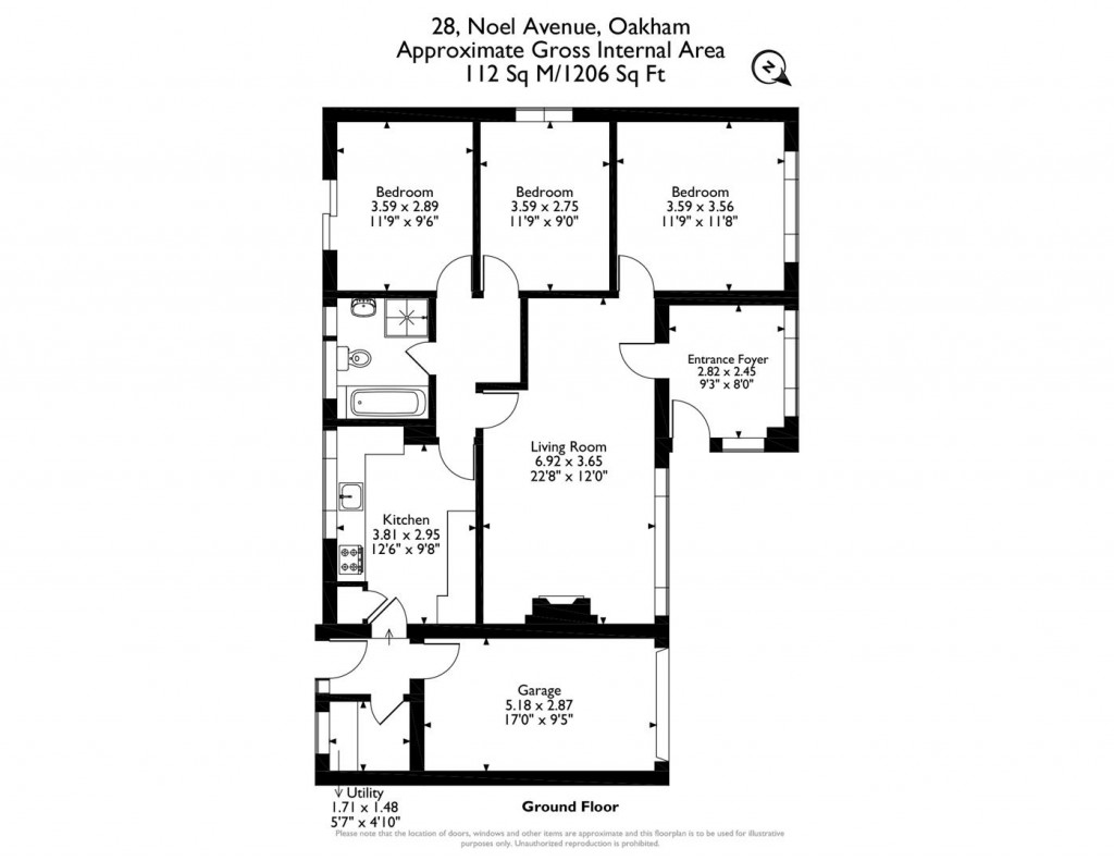 Floorplans For Noel Avenue, Oakham, Rutland