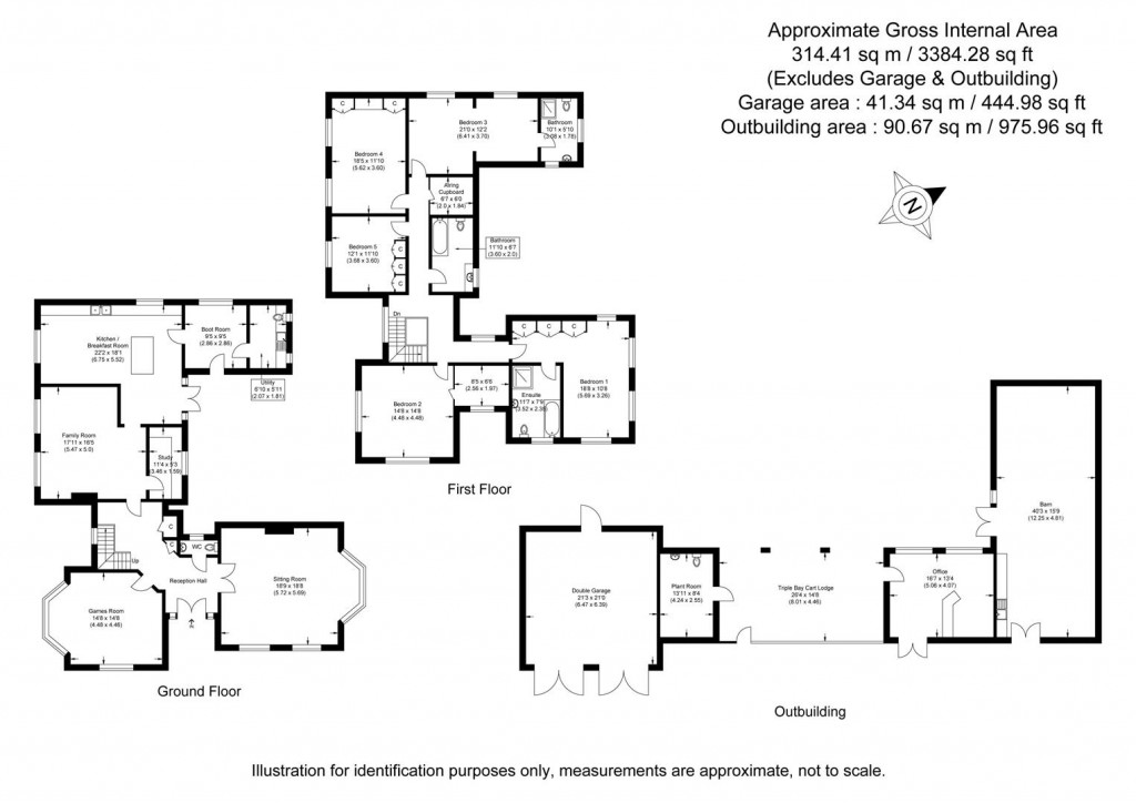 Floorplans For Nosterfield End, Castle Camps, Cambridge