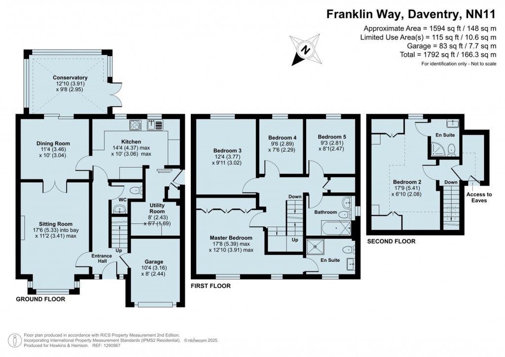 Floorplans For Franklin Way, Daventry, NN11