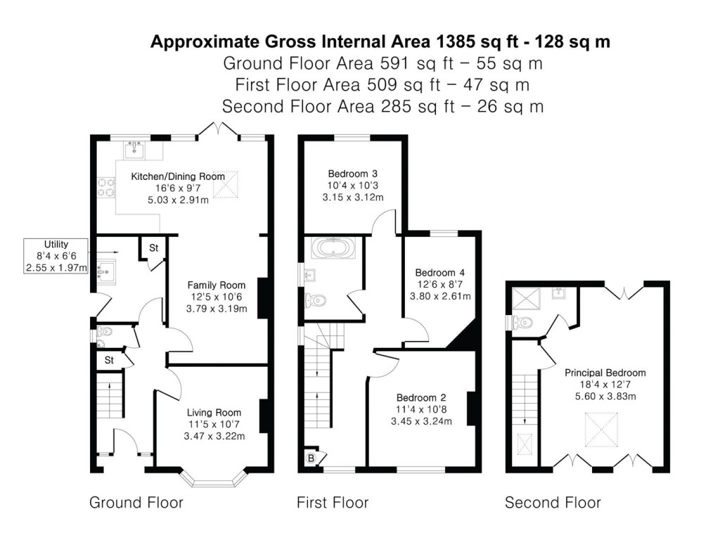 Floorplans For Victoria Avenue, Saffron Walden