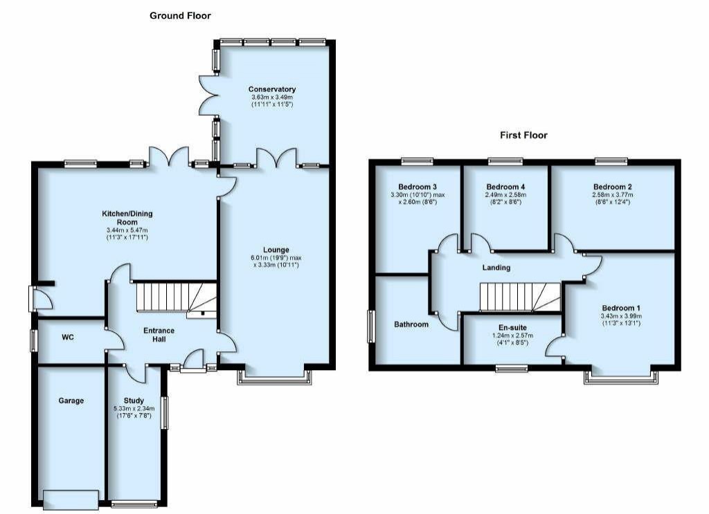 Floorplans For Cedar Avenue, Ryton On Dunsmore, CV8