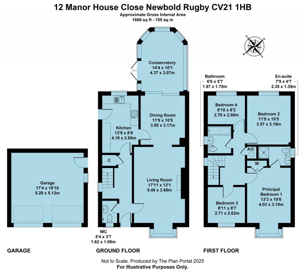 Floorplans For Manor House Close, Newbold, Rugby