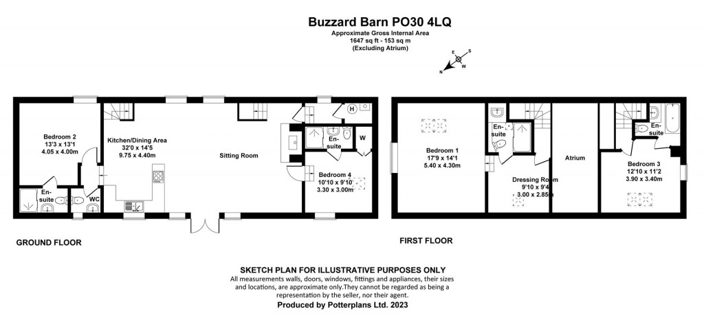 Floorplans For Porchfield, Isle of Wight